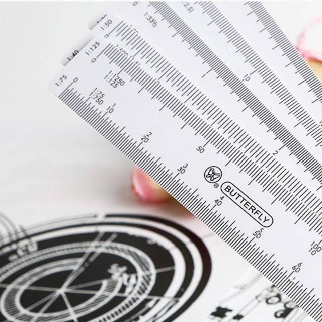 ESTINK Scale Ruler Fan‑Shaped Folding Multi Ratio Measuring Tools For Art  Drawing Clothing Interior Design System,Folding Scale Ruler,Engineer Scale