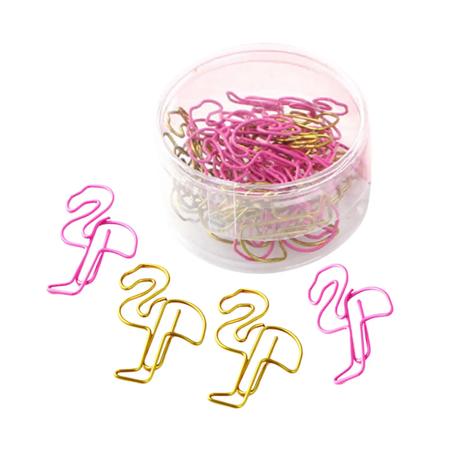 24x Paper Clip Flamingo Reading Planner Bookmark Cute Paper Clips for Notebook Home