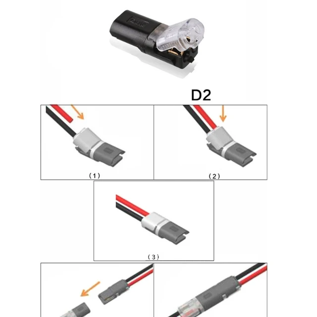 10 Pcs Typ-H Draht Kabel Stecker Stecker Solderless Presse Terminal  Anschluss Klemme Quick-Connect Kein Abisolieren Drop