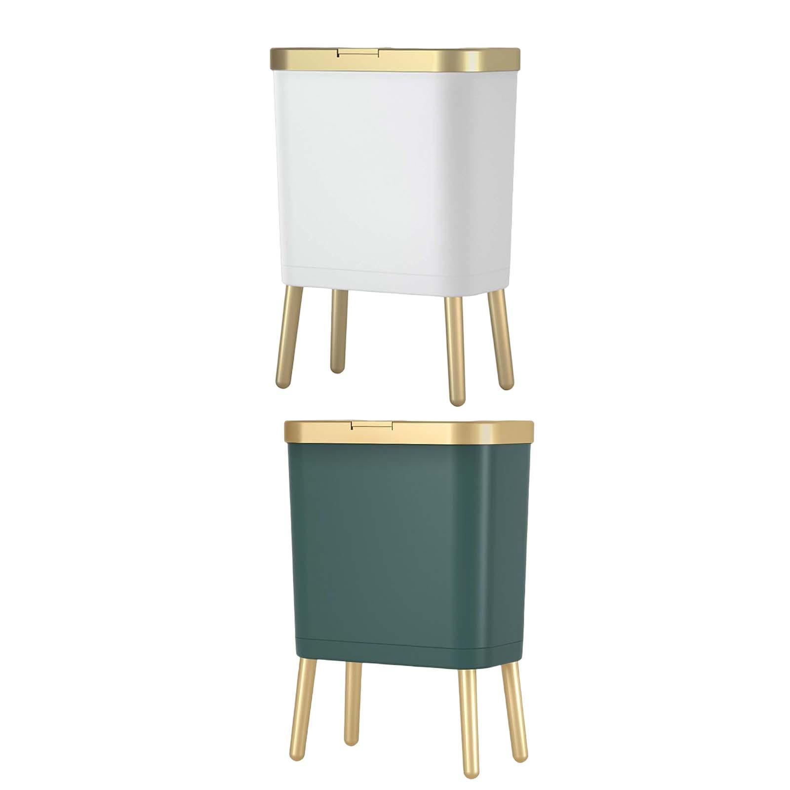 Luxury Trash Can Storage Bucket Garbage Can Rubbish Bin Food Waste Bin for Corner Bedroom