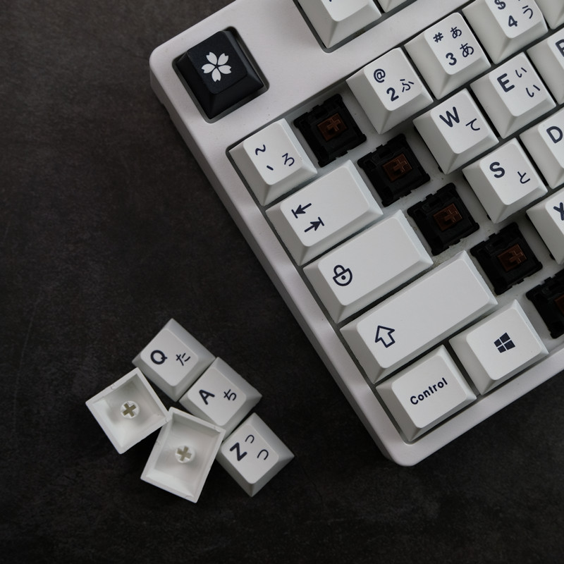 Keycap japonês minimalista, perfil cereja, sublimação PBT,