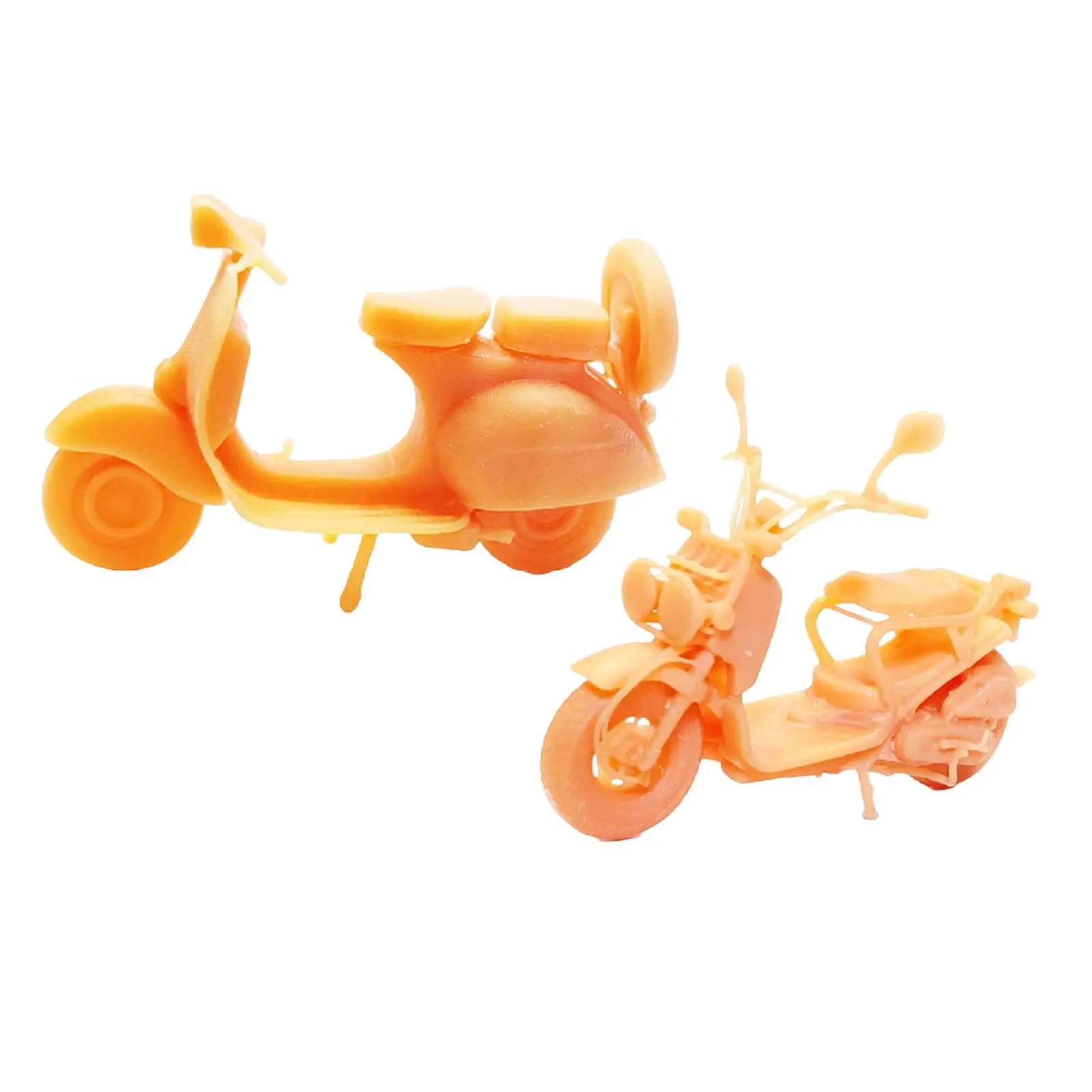 1/64 Miniature Motorcycle Model Collectibles Realistic Unpainted for Diorama Micro Landscapes Dollhouse Accessories Decor