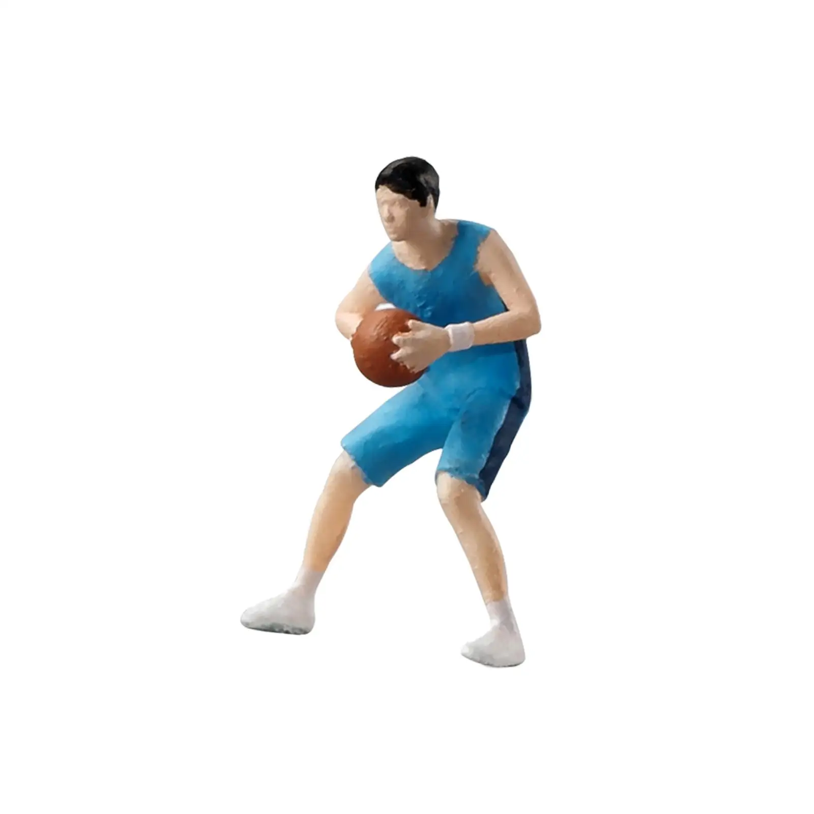 1:64 People Figures Basketball Boy Figures for Miniature Scene Ornament