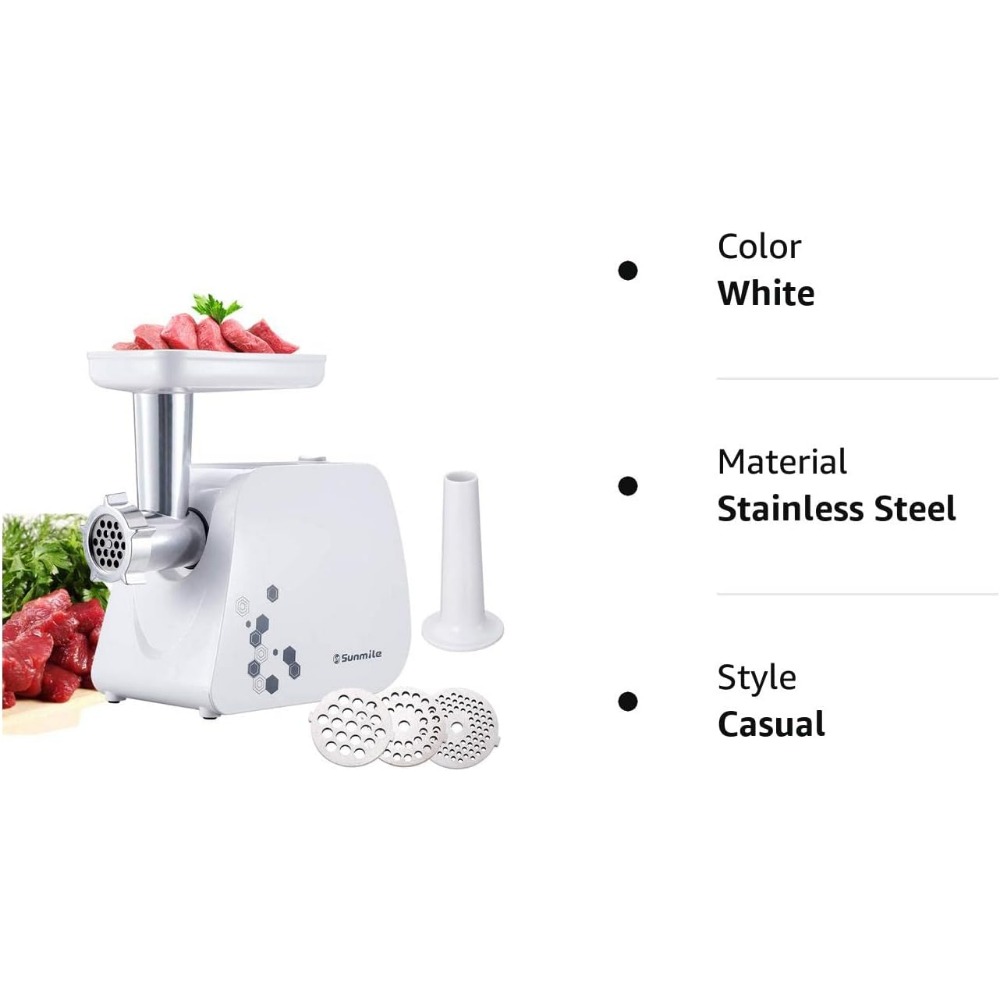 Title 6, 2023 New Sunmile Electric Meat Grinder and Saus...