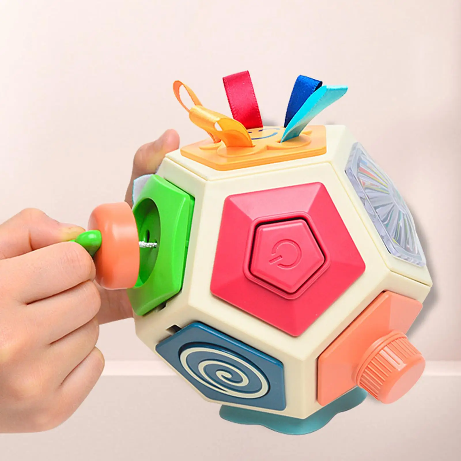 Sensory Busy Ball Educational Fine Motor Skills Color Recognition Busy Hand Grasping Ball for Newborn Airplane Toys Kids