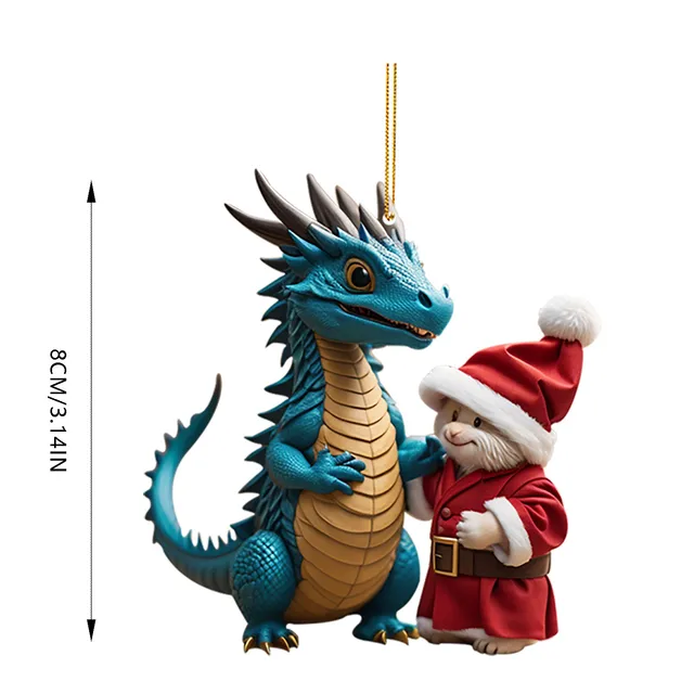 Ornament String Hang Dragon Baby Egg Hanging Ornament Christmas Tree Charm  Cute Car Pendant Decoration 2D Acrylic xmas gift 2024 - AliExpress