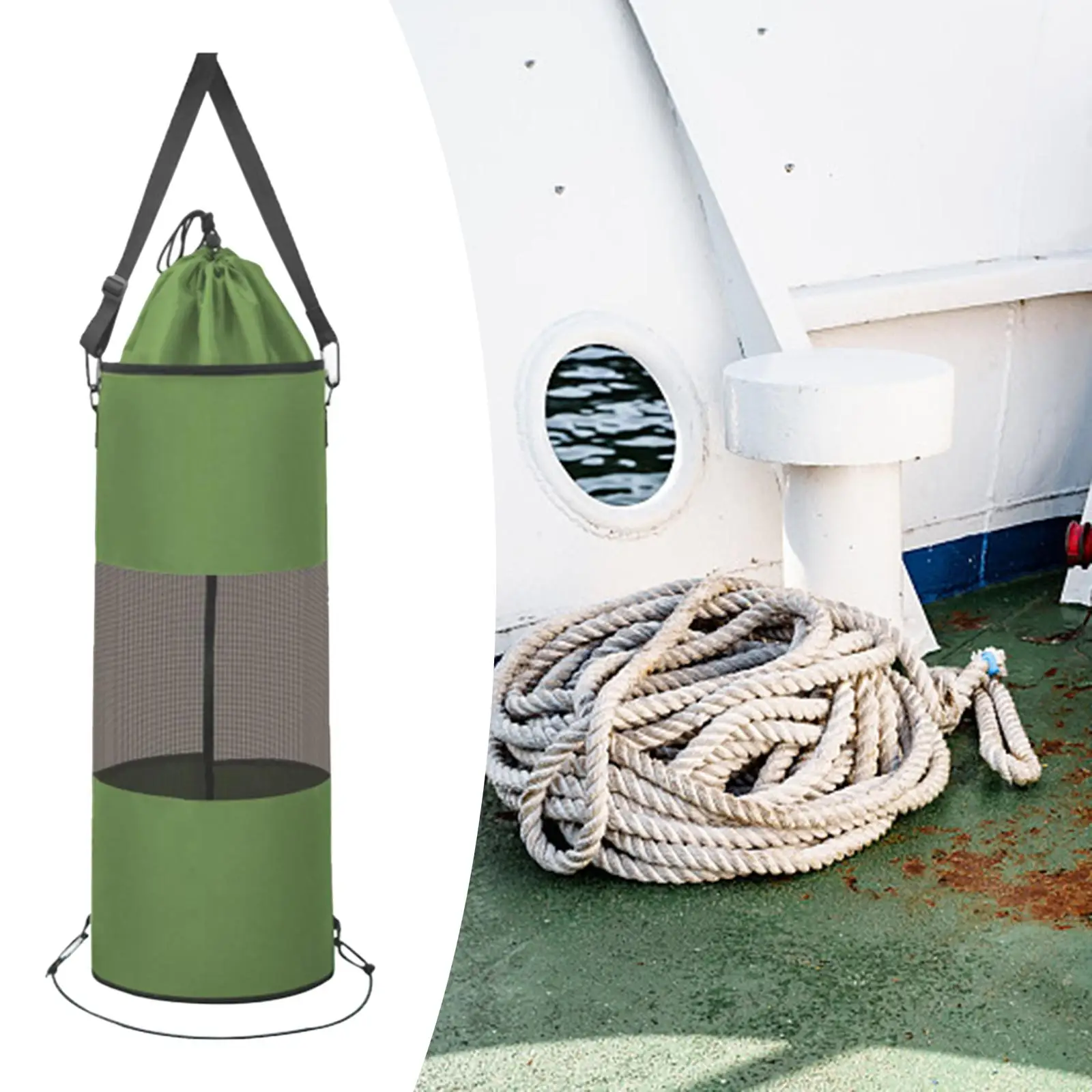 Boat Trash Bag Garbage Holder Lightweight Durable Leakproof Garbage Bag Boat Storage Trash Can for ATV Sandbar Home Kayak Beach