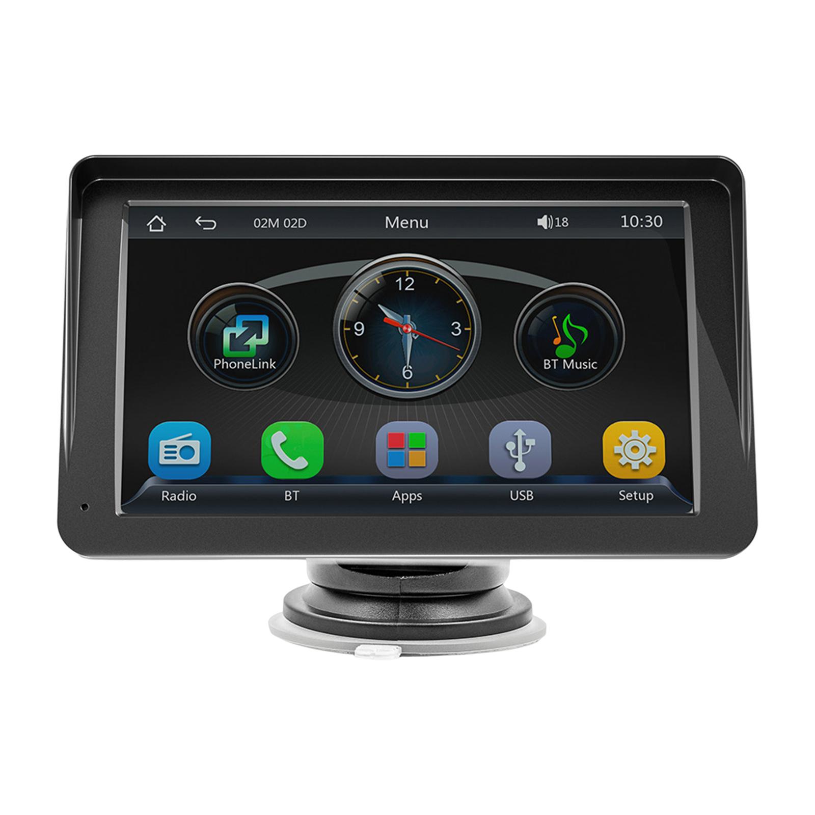 Car Stereo Multifunctional Bracket FM Transmitter with Screen Mirroring Wireless Touch Screen Dash cam for Most Car Models