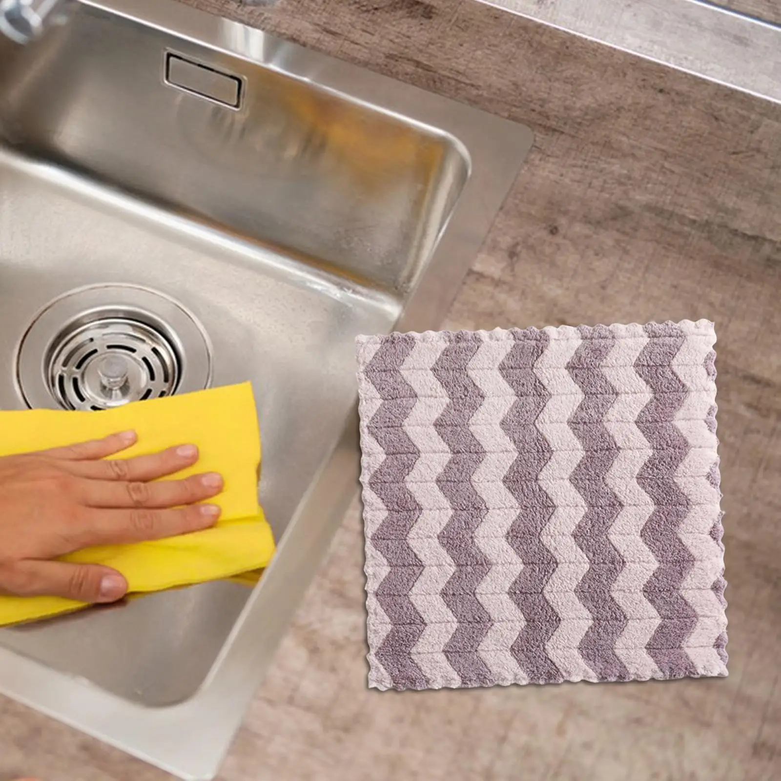 Cleaning Cloths Strong Water Absorption Scouring Towel Portable Nonstick Dish Towel for Bathroom Kitchen Window Appliance Dishes