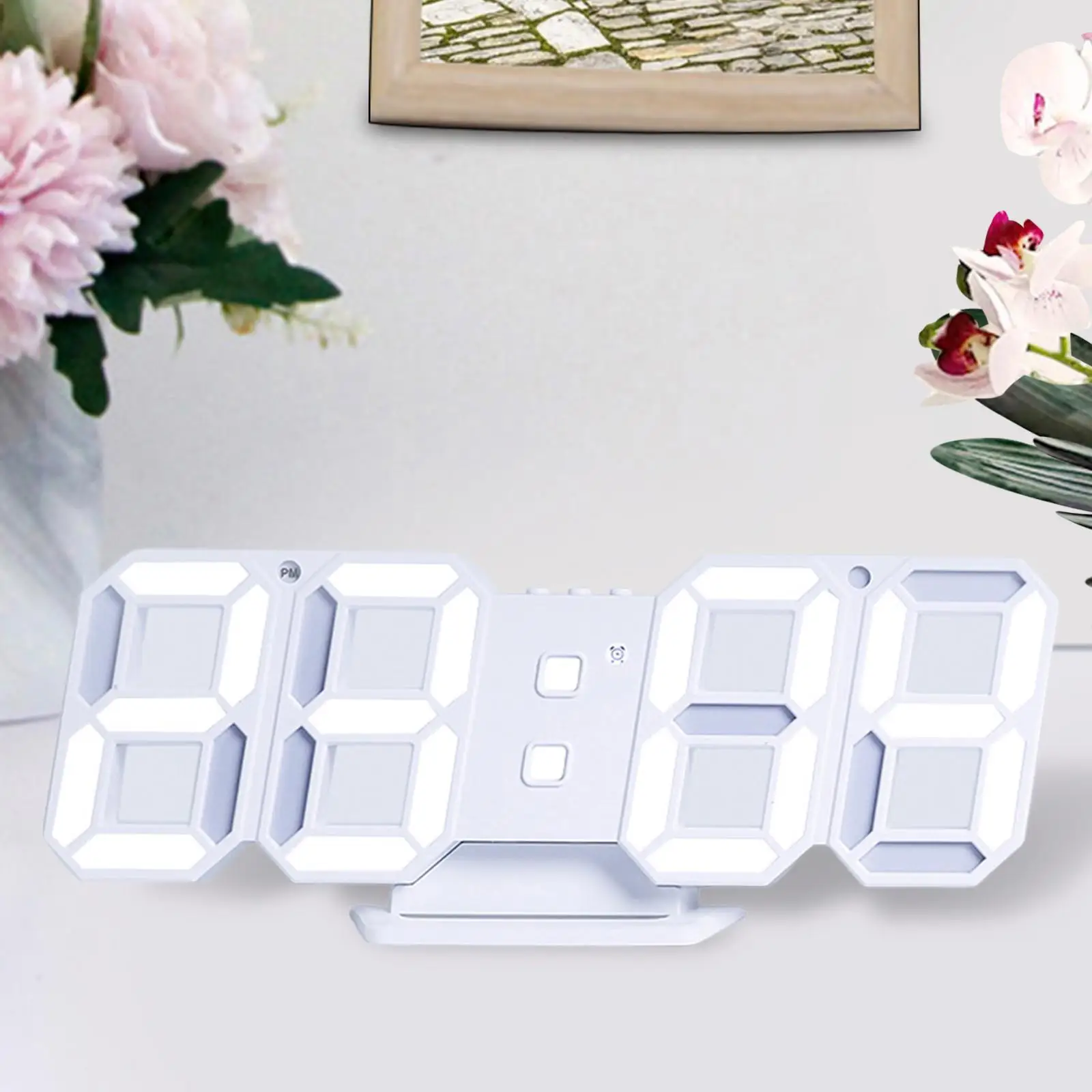 Alarm Clock with USB Table Electronic Calendar Desk Clock Large LCD Display Alarm Clock with USB Port for Home Birthday Gifts