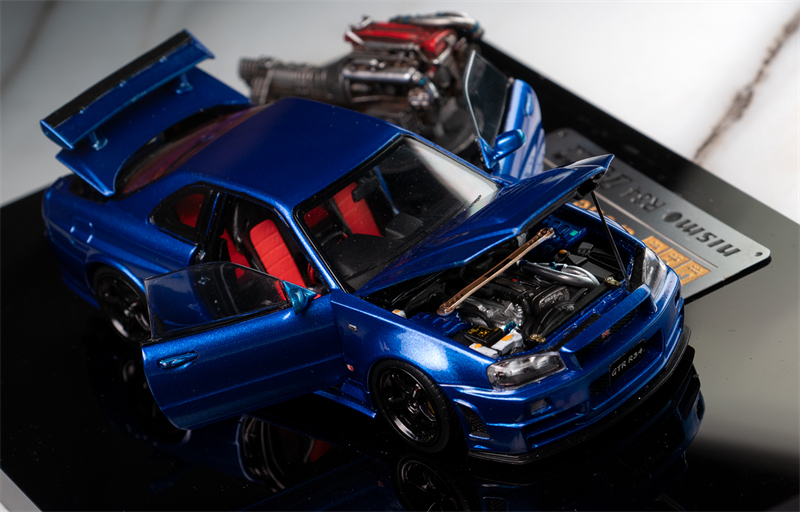 ✨激レア✨ PGM 1/43 R34 GT-R Z-tune ブルー 限定品