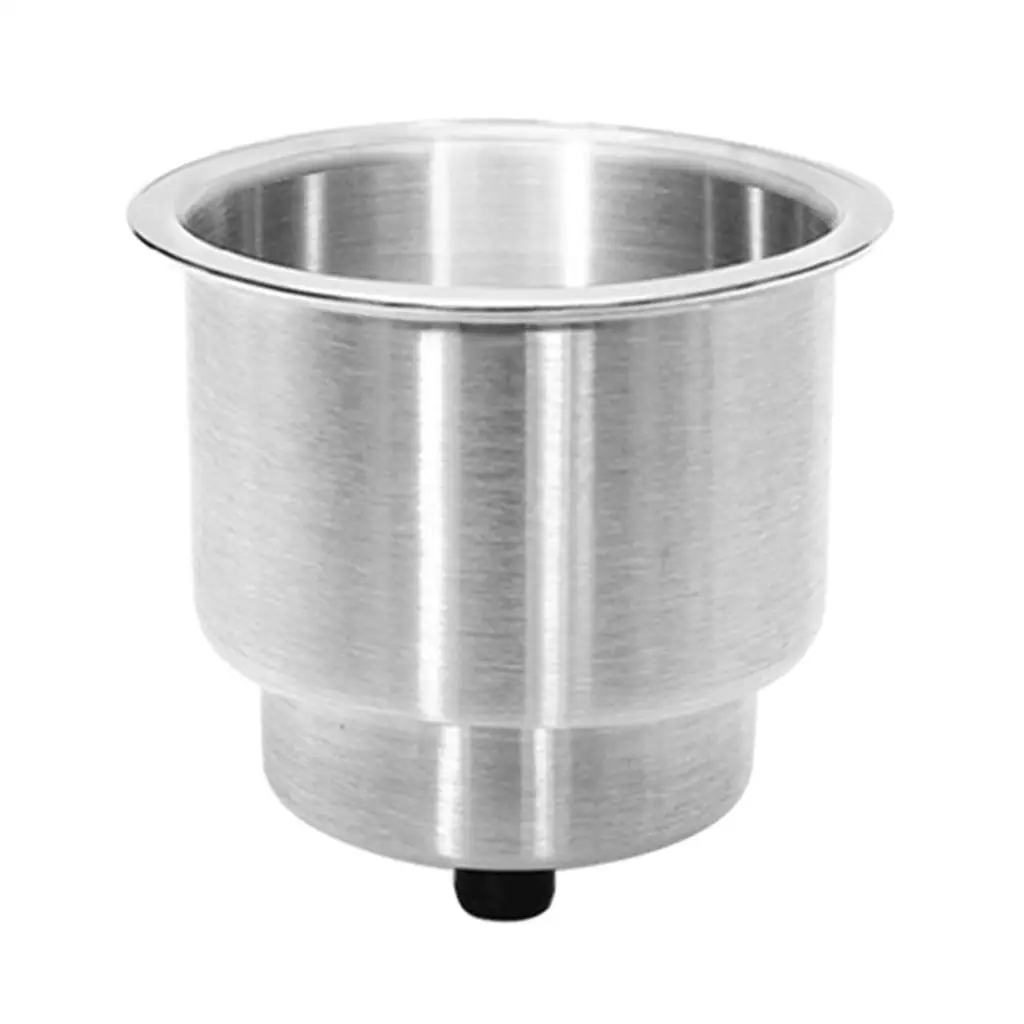 Brushed Stainless Steel Cup Holder Beverage / Car / Truck Bottle Holder