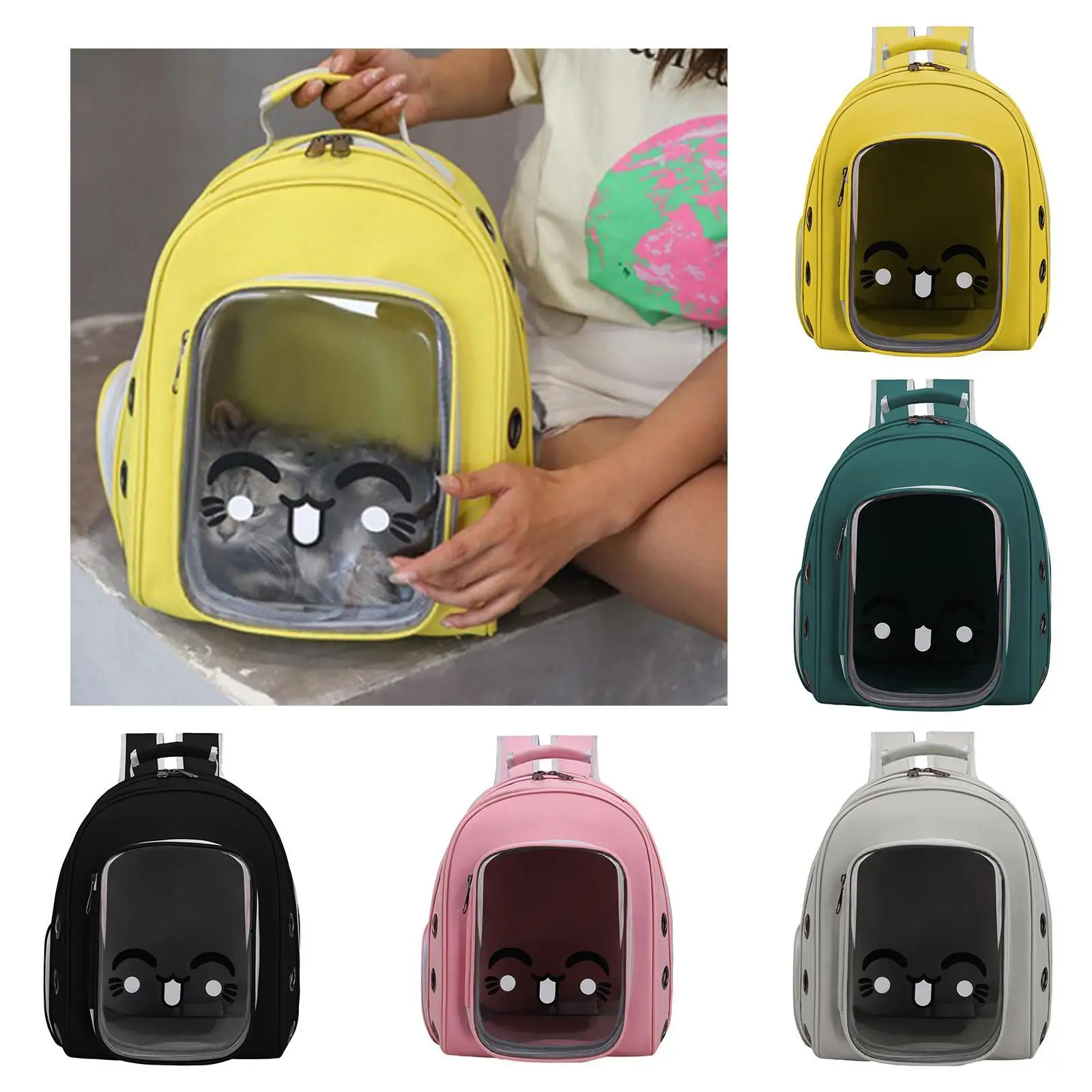 Pet Carrier Small Cat Dog Backpack Puppy Transparent Holder Breathable Bag