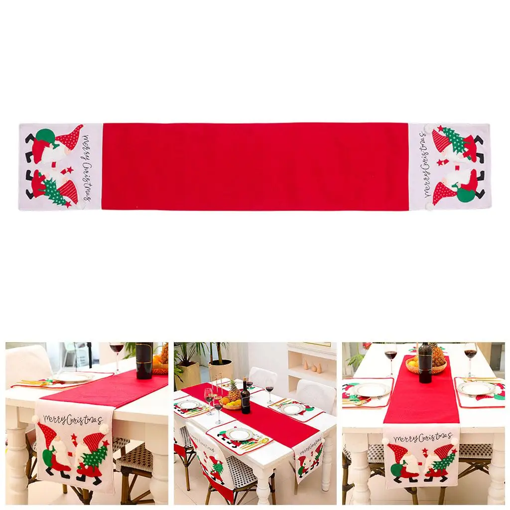 Creative Christmas  Winter Holiday   Long Rectangle  Dining Cloth Placemat New Year Home Kitchen Decorations