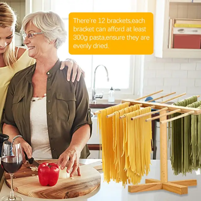 Waroomhouse Pasta Drying Rack Non-sticky Suspension Design Large Storage Pasta  Making Accessories Noodle Dryer Stand Kitchen Accessories 