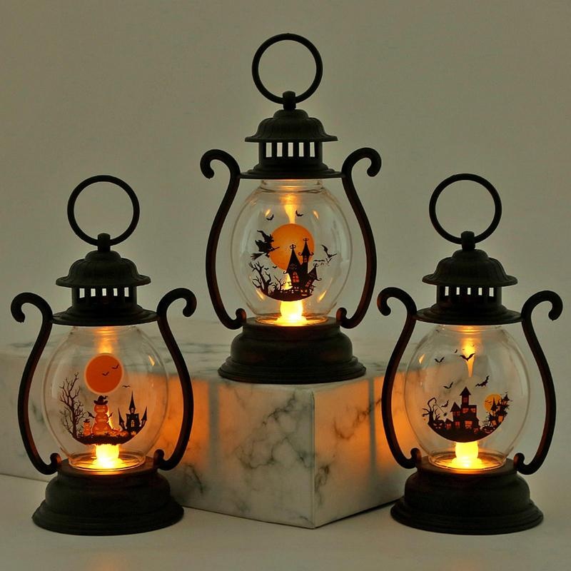 Description Picture 2 of itemHalloween Decorations Retro Kerosene Lamp Halloween Hanging Ornaments Small Oil Lamp Lantern Christmas Crafts Christmas Things
