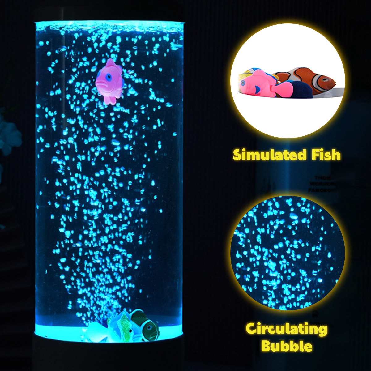 Title 3, Neue LED Fisch Lampe Kit Multi-Farbwechsel Aqua...