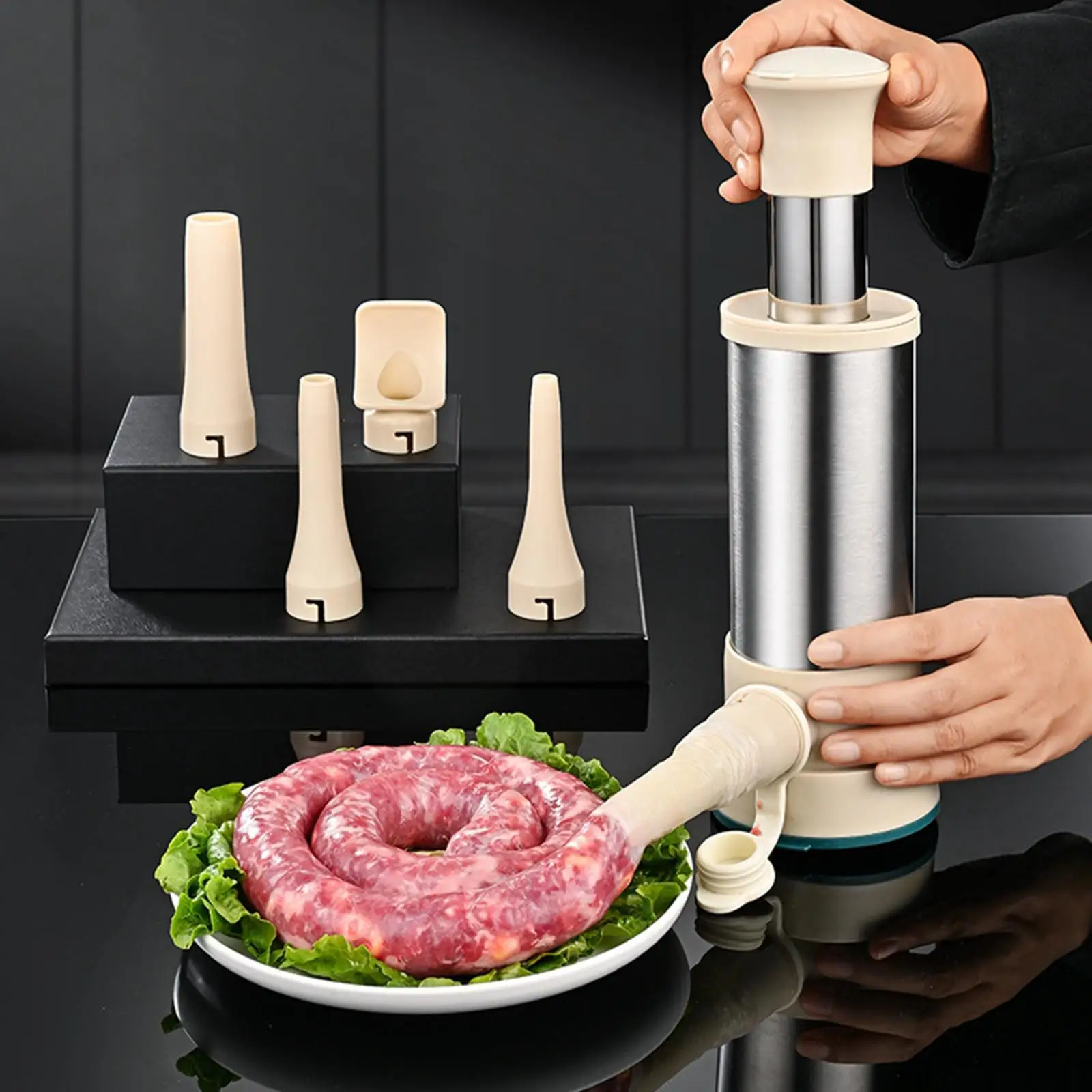 Sausage Stuffer Machine with Stuffing Tubes Household Sausage Maker Machine