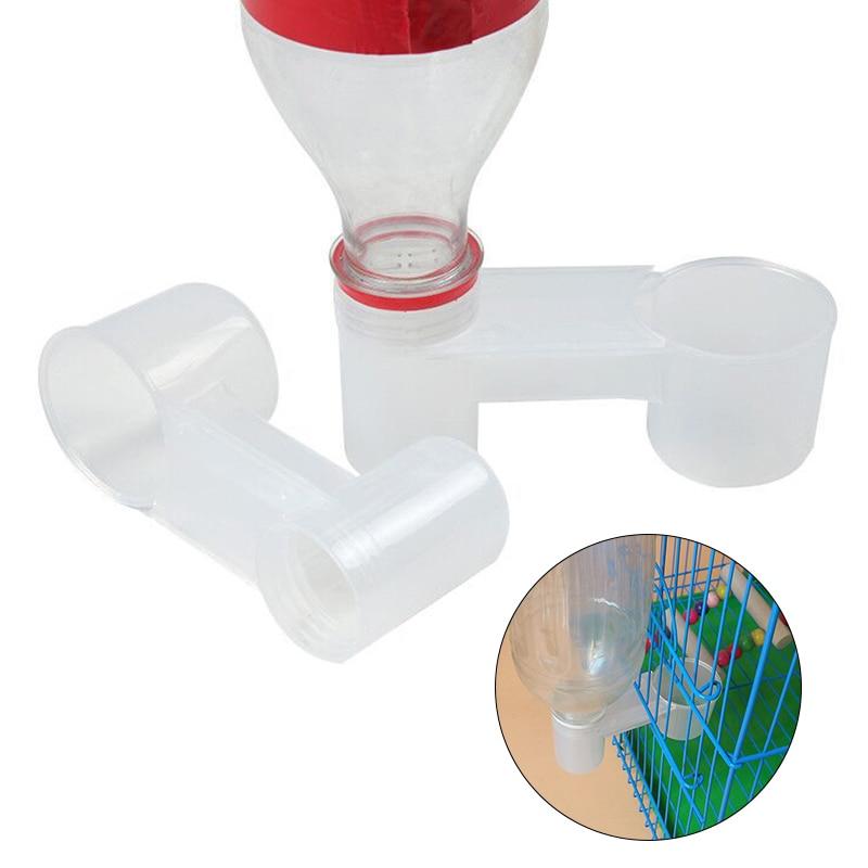 Kunststoff Haustier Vogel Trinker Feeder Wasser Flasche Tasse Katze Huhn Taube Papagei Hamster Doppel Düse Guide für Familie Garten – Detail 3