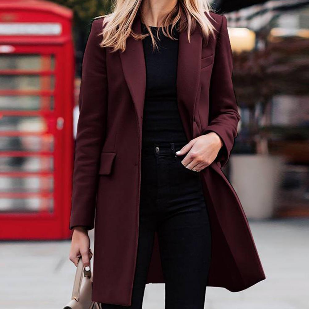 maroon long coat
