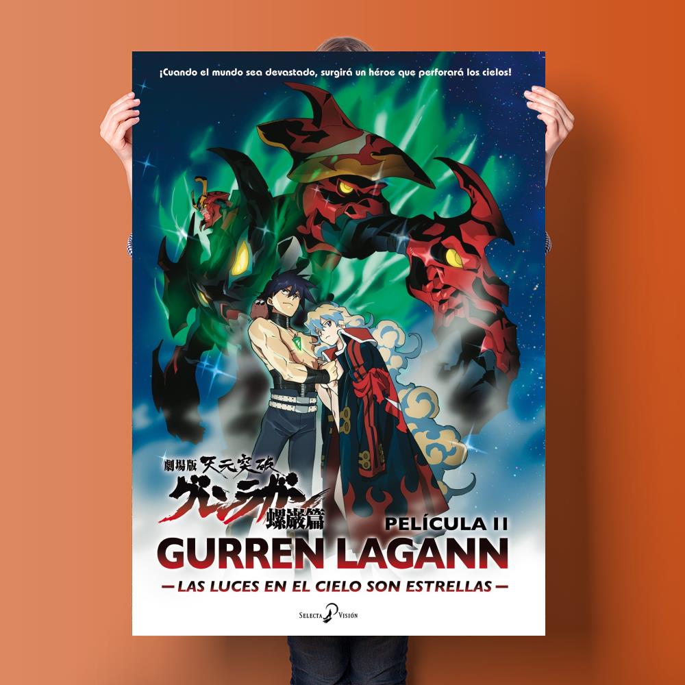 Художественный плакат на холсте gurren lagann с изображением аниме  видеоигр, современные украшения для спальни | AliExpress