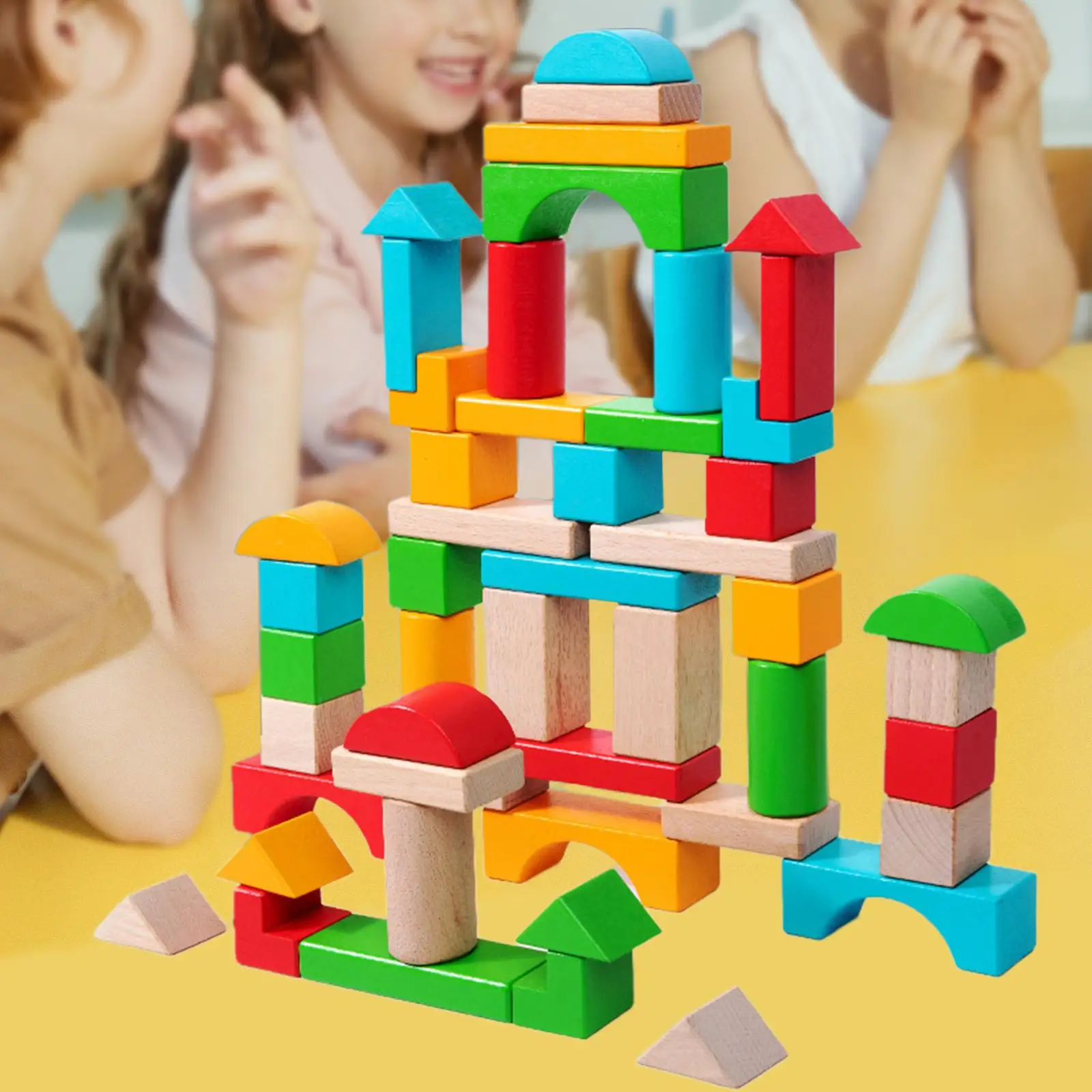 Assembly Game Colorful Geometric Shapes for Teaching Classroom Manipulatives