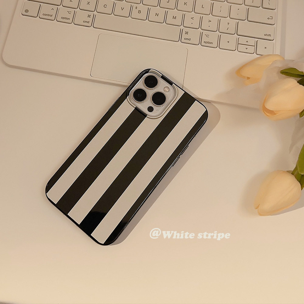 Luxury Retro Glossy Striped iPhone Case