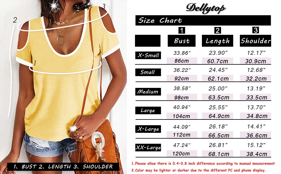 T-shirt da donna a maniche corte con scollo rotondo e spalle scoperte casual974_voghion.com