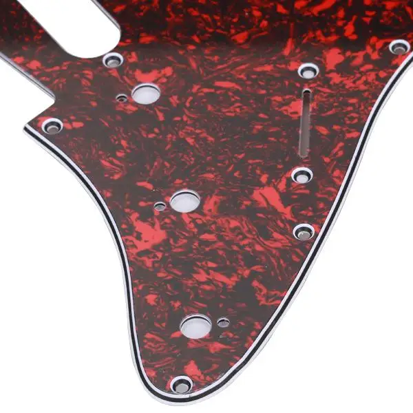 Tooyful Red Tortoise Shell Pickguard 11 Screw Holes For   Style  Guitar SSS