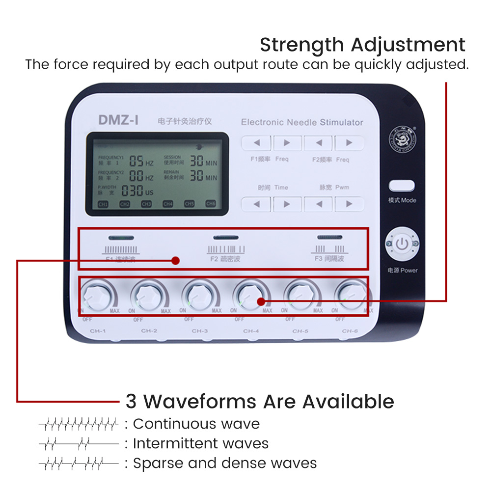 6 Output Electroacupuncture Massager Professional Acupuncture Needle Body Muscle Stimulator Tens Unit Machine Mussle Relax Tool