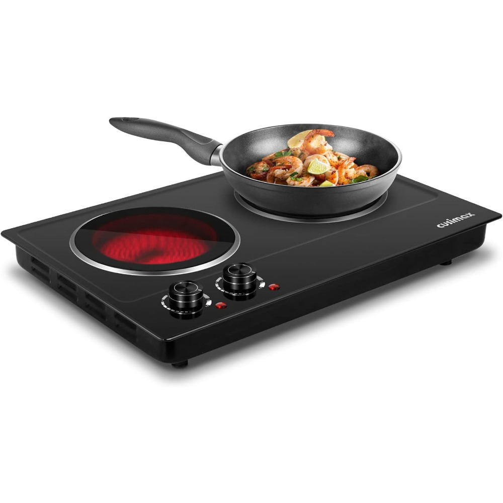 Title 1, Double Burner, 1800W Ceramic Electric Hot Plate...