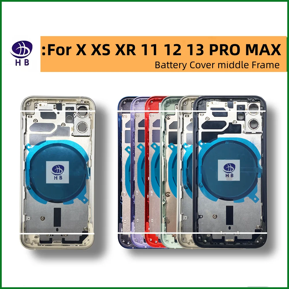 10 шт. для корпуса iPhone 8 X XSMAX XR 11 12 13 Pro Max мини батарея задняя  крышка средняя рамка чехол заднее стекло Корпус оптом | AliExpress