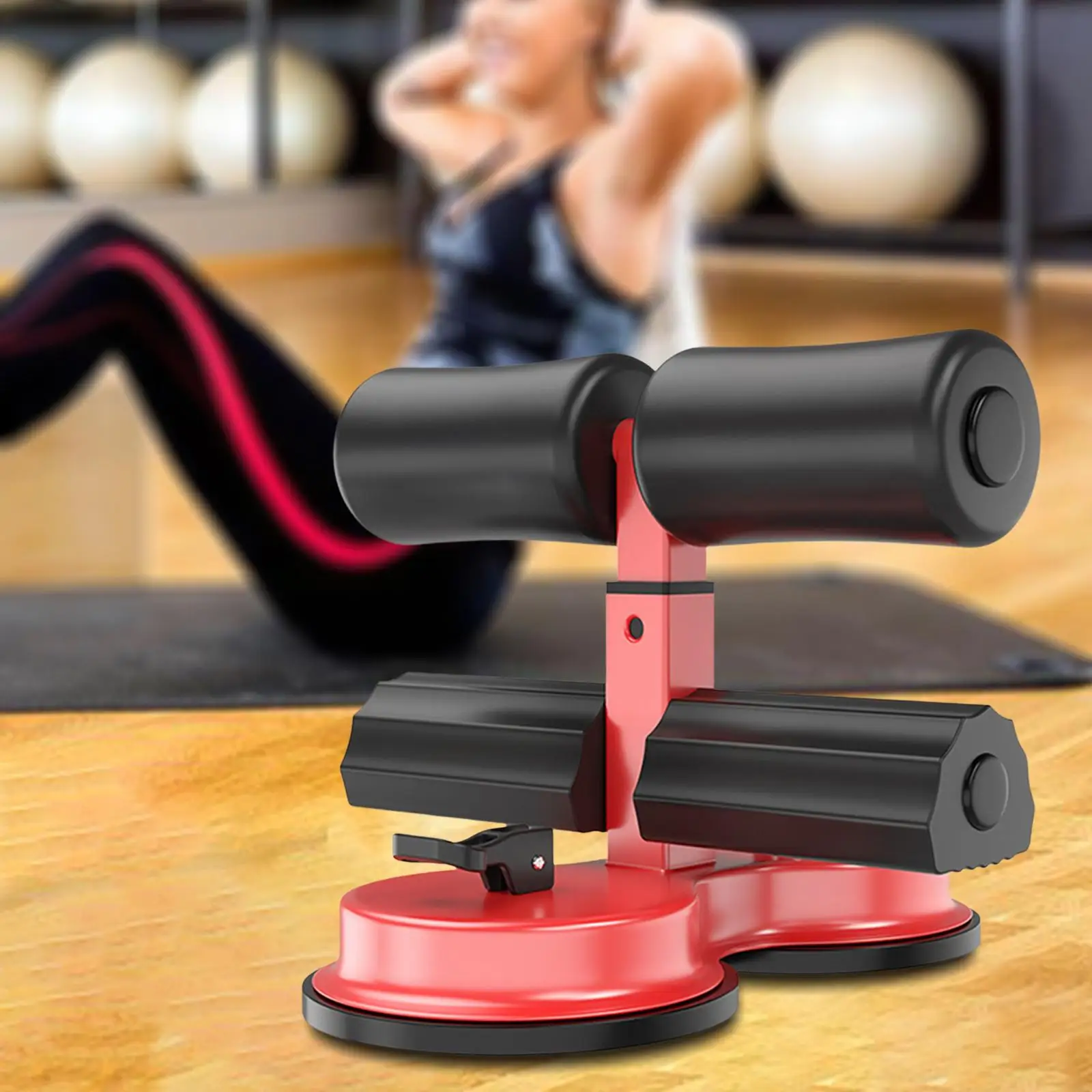 Sit Up Floor Bar with Strong Suction Cup Adjustable for Abdominal Exercise