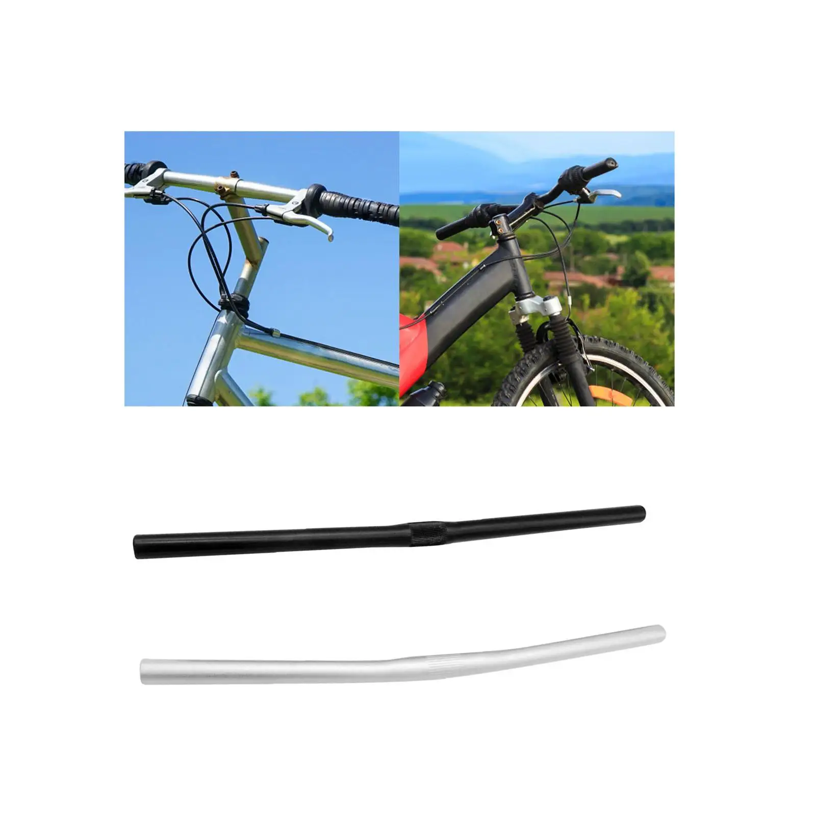 Bicycle Handlebar Aluminum Alloy Handlebar Durable Flat Bar Riser Bar for Mountain Road Bike Accessories