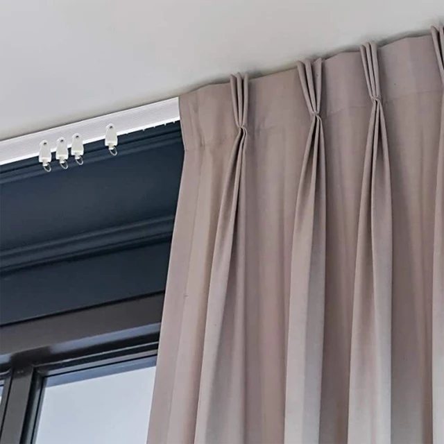 Pista de cortina curvada para techo Flexible, riel curvo para cortina con  ganchos de Metal de 5M - AliExpress