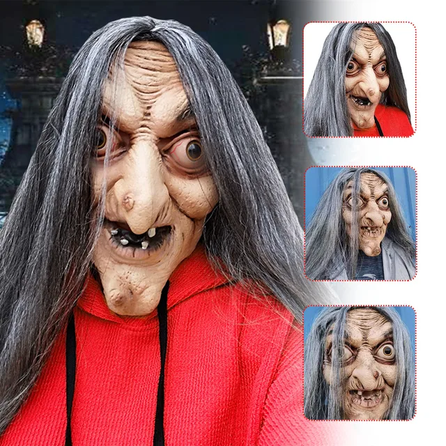 Máscara Bruxa Látex Halloween Assustador - LUMEN IMPORTADOS