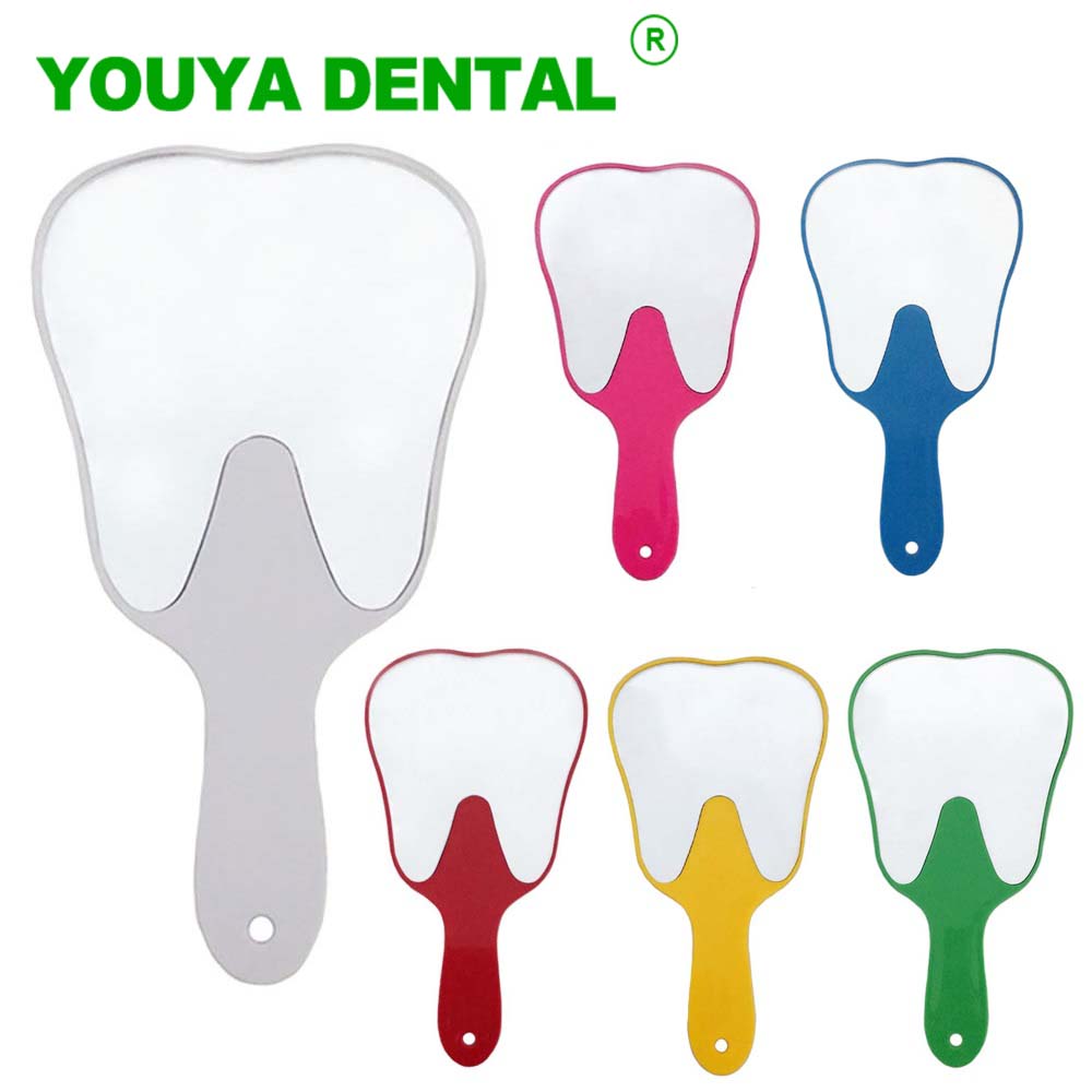 Best of 1PC Dental Mouth Mirror Tooth Shaped Mirror Handheld Unbreakable Plastic Makeup Mirror Dental Accessories Dentist Gift Reviews & Tips