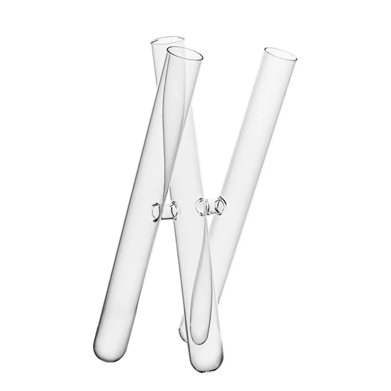 Test Tube Vases for Flowers with 3 Test Tubes Glass Fashion Planter Vase for Desk Cafe Office Party Dining Room