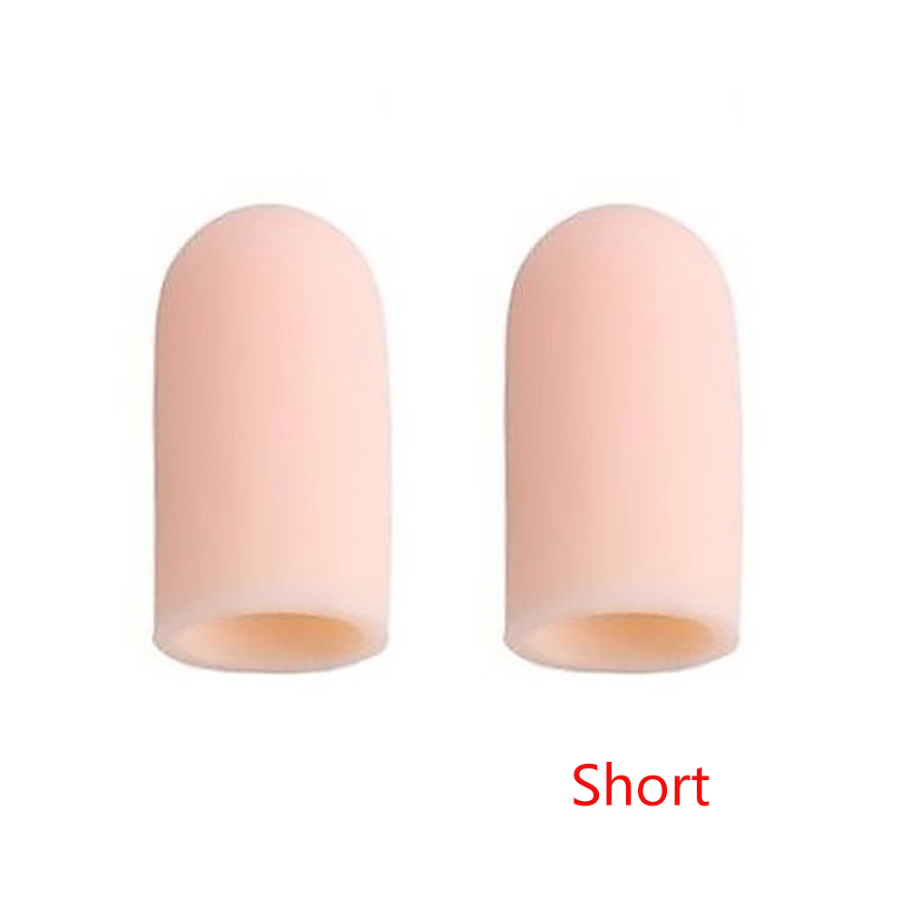2 pcs Silicone Gel Fingers Cap Fingertip Protector Insulation Finger Guard Anti-skid Hand Care Toe Finger Care Tube Bandage #