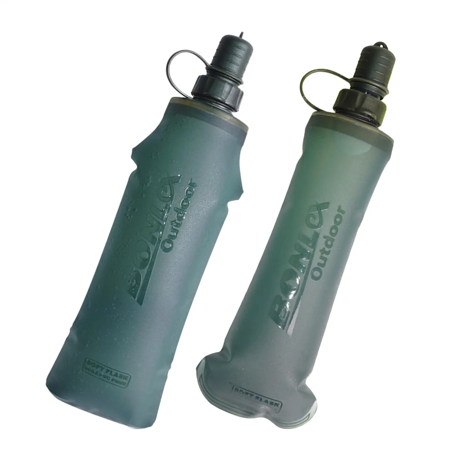 0.25/0.5L TPU Soft Folding Water Bottles Durable for Climbing 