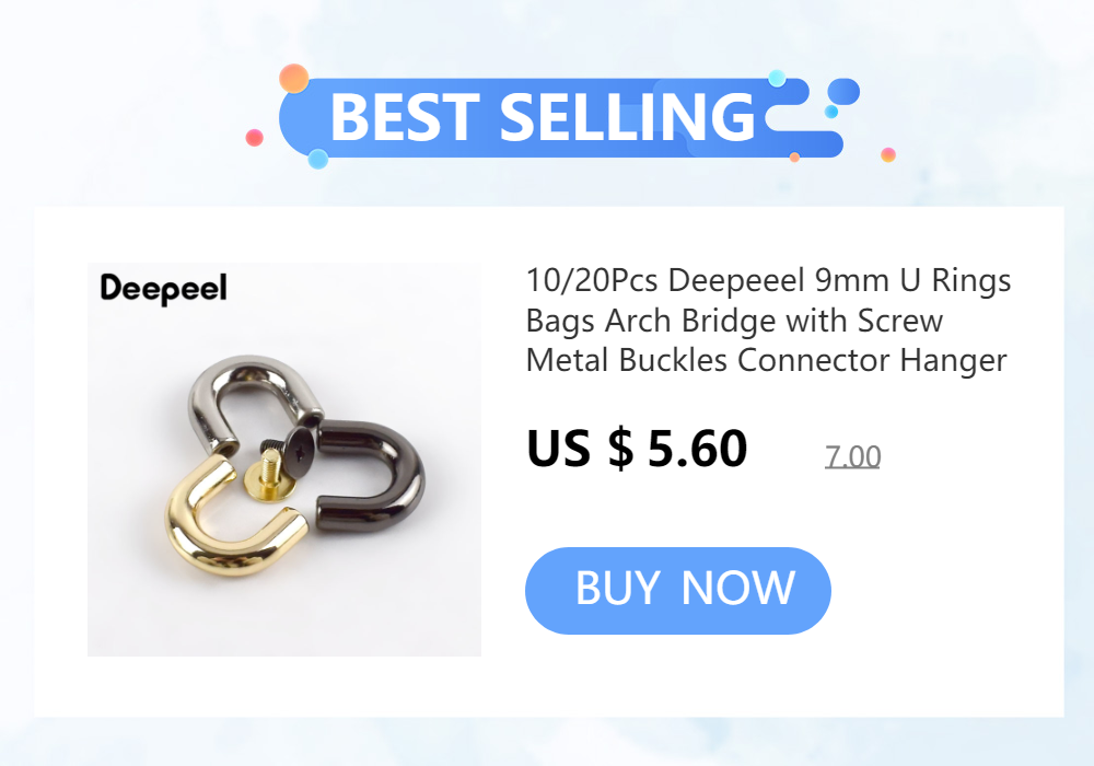 10Pcs Deepeel 14/17mm Metal Bag Arch Bridge D Ring Buckle Strap Hook DIY Handbag Hardware Belt Leather Repair Accessories