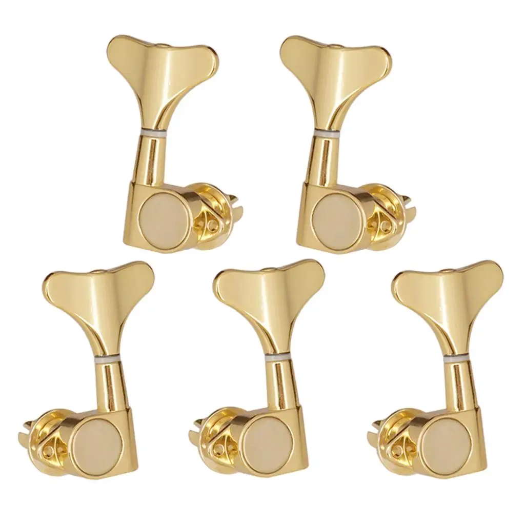 Pack of 5 Closed Tuning Keys Gold 3L 2R for Electric Bass Parts