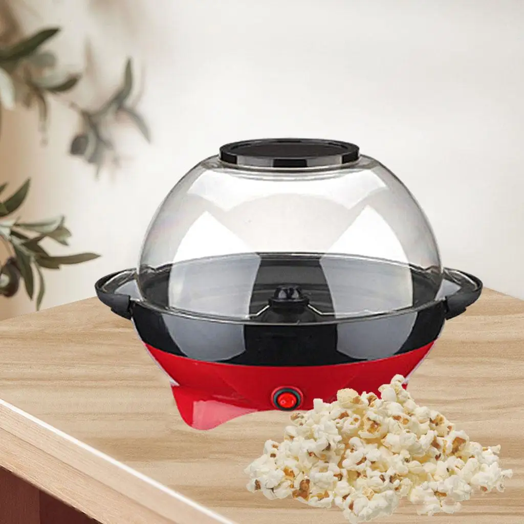 Hot Air Popcorn Maker Non Stick 3.6L Capacity Oil-Free 850W Electric Stirring Popcorn Machine for Household Party Family