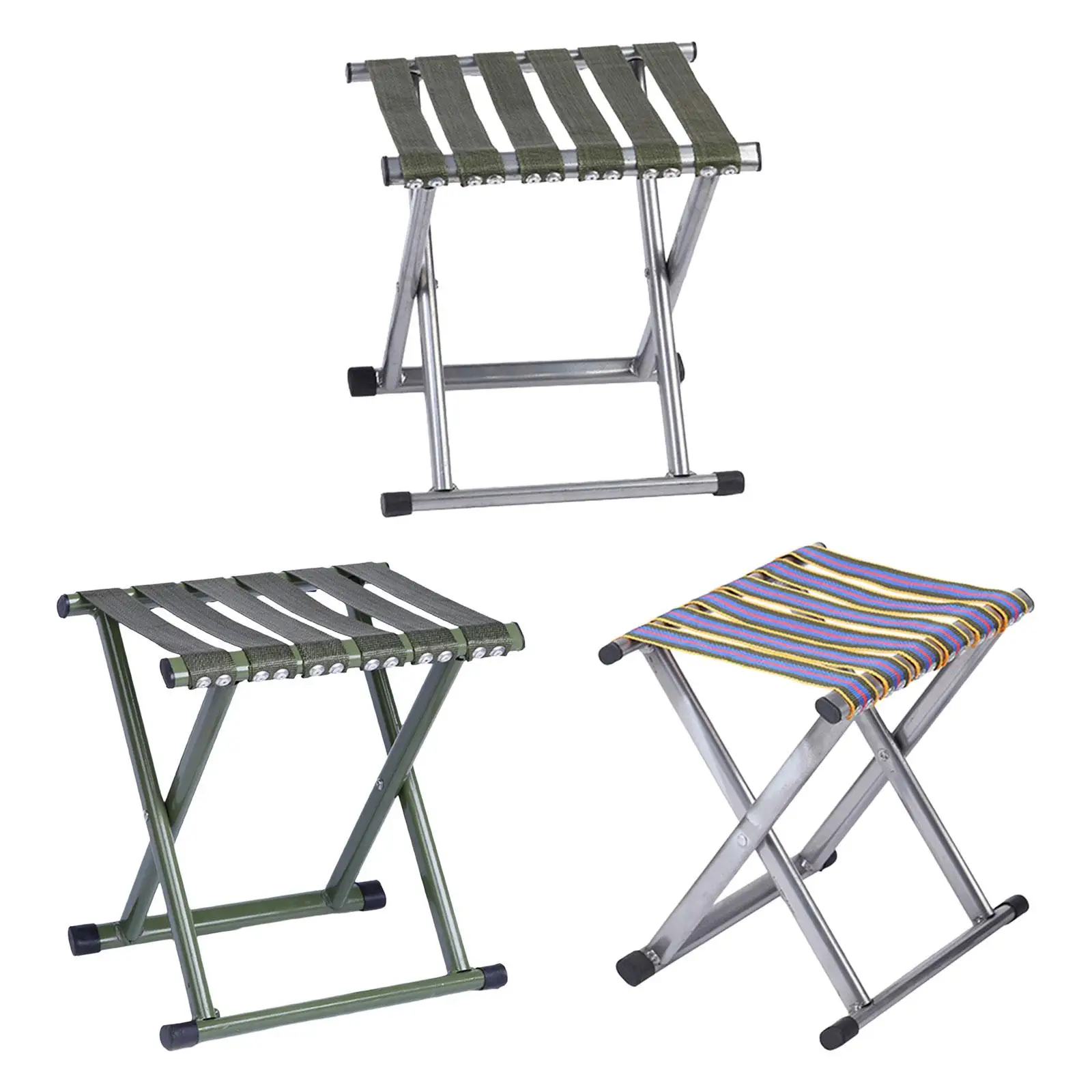 Folding Camping Stool Fishing Chair Foot Stool Footrest Collapsible Stool Saddle Chair for BBQ Sports Gardening Picnic