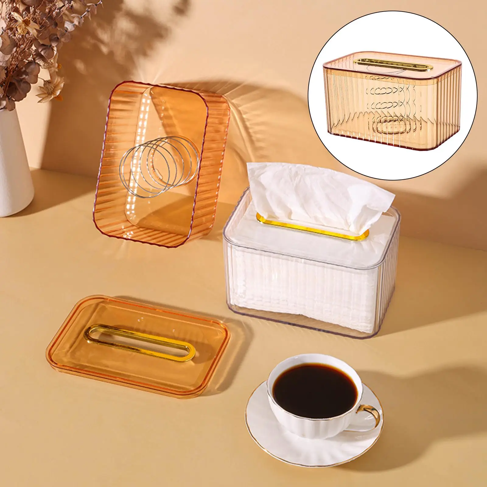 Modern Tissue Box Holder Napkin Dispenser Tissue Holders Tissue Cover for Bedroom Kitchen Countertop Office Decor