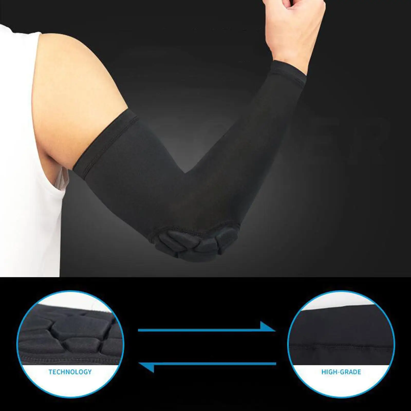 1PC Arm Sleeve AntiSlip Elbow Pad Elbow Support for Volleyball Tennis Unisex