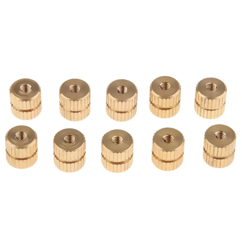 10 Pieces 8 X 8 Mm Copper Straight Knurled Rivet Nut Fastener