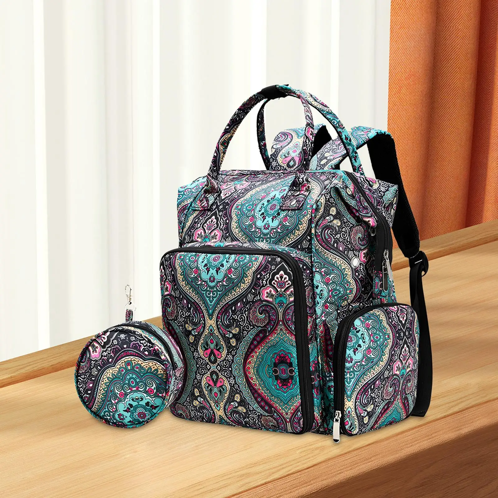 Crochet Backpack Storage for Carrying Projects Household Knitting Needle