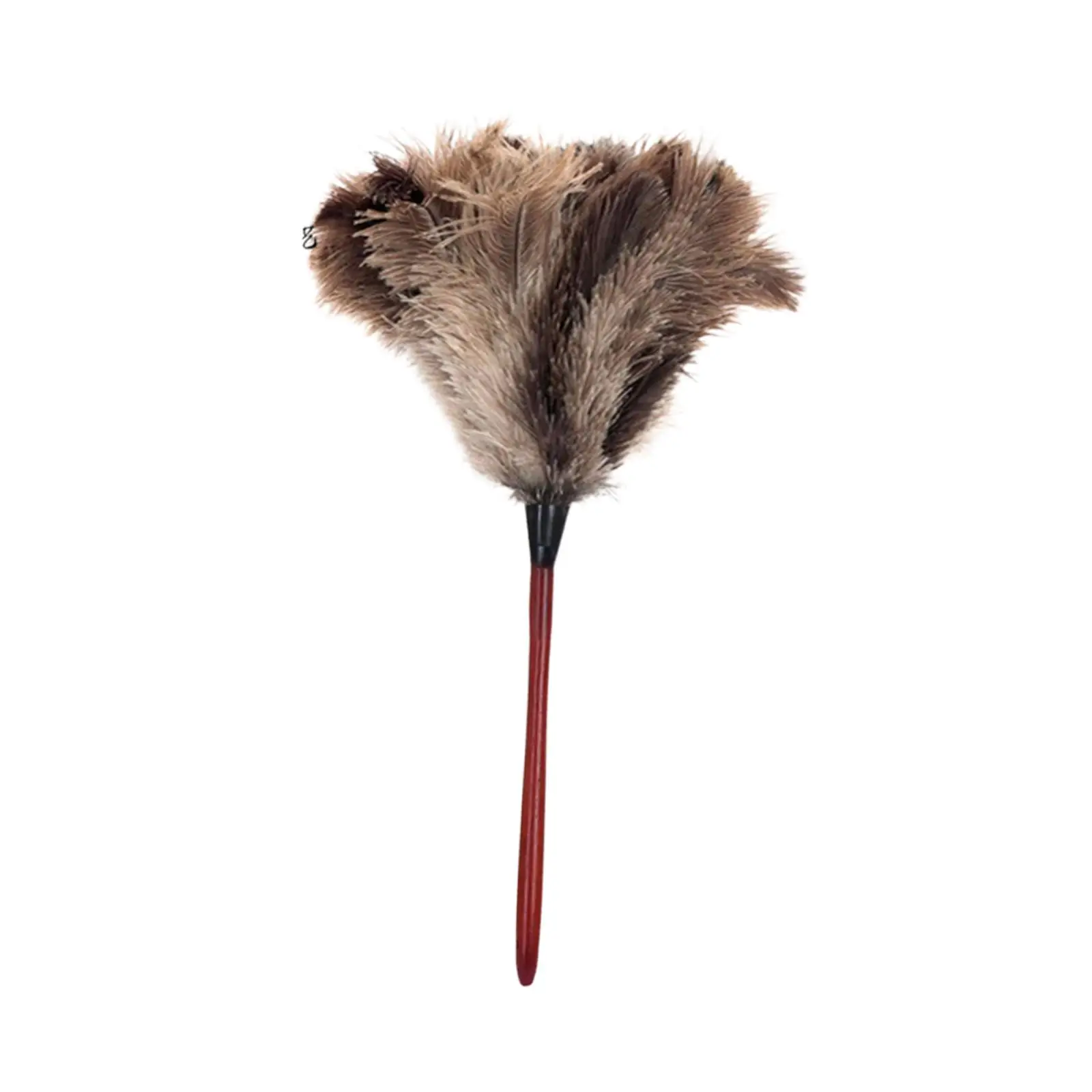 Faux Feather Duster Dust Cleaning Tool Dust Collector Dust Removal with Wooden