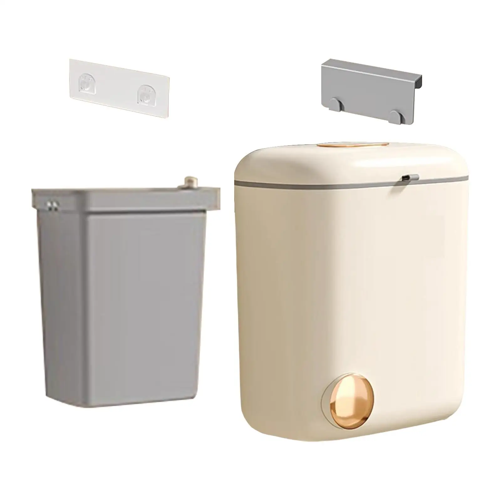 Garbage Can Dustbin Organizer Indoor Compost Bucket Dust Case Holder Trash Can
